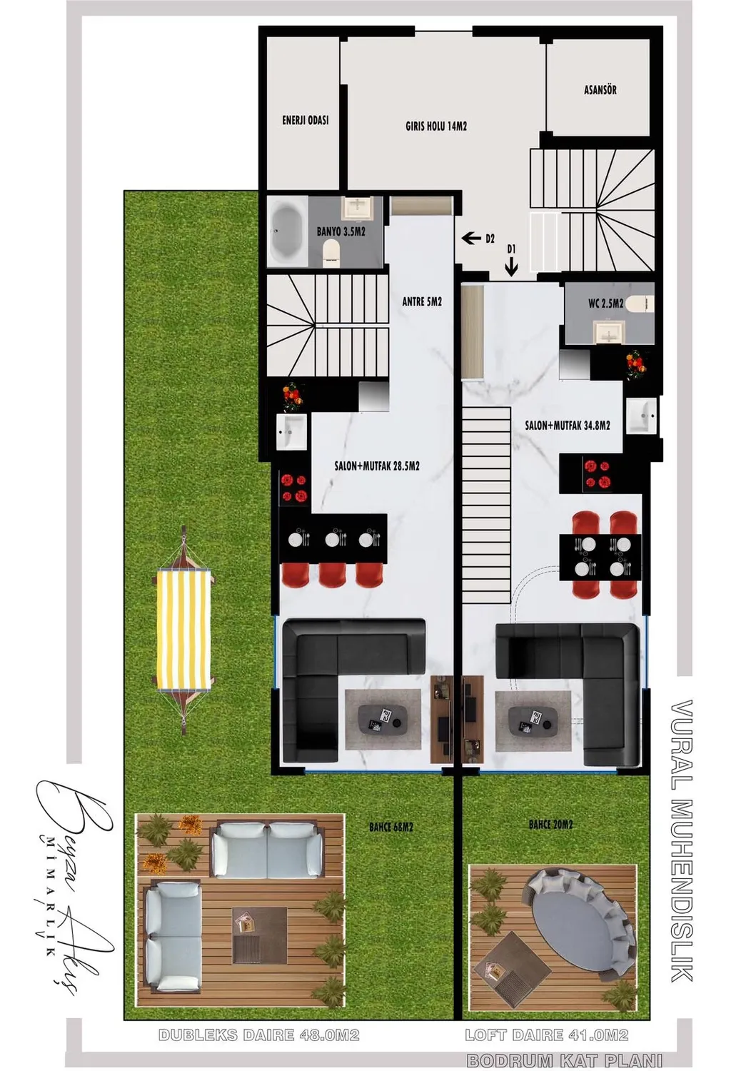 Basement floor plan, Keykubat Life