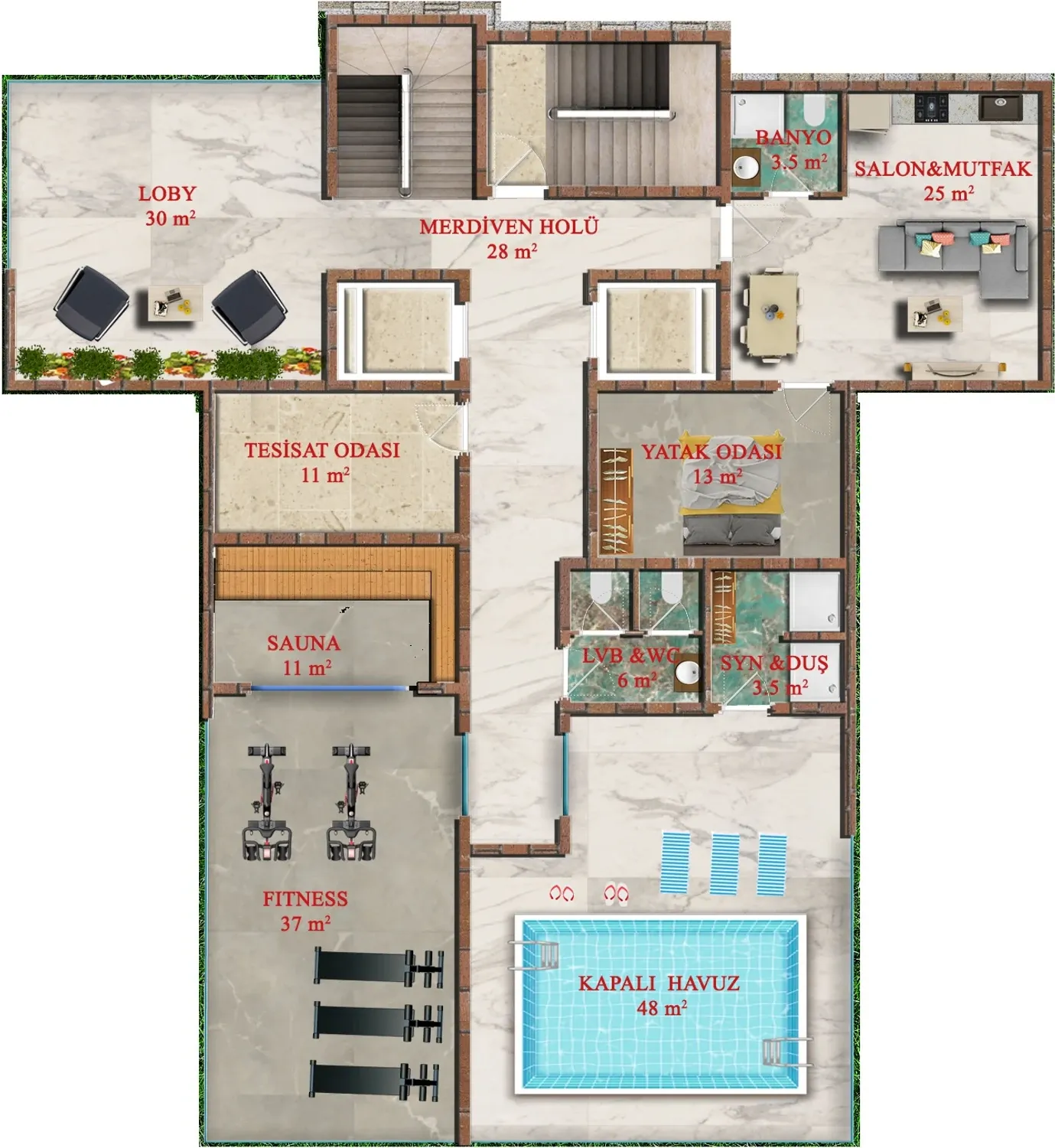 Ground floor floor plan, Çarşı 2